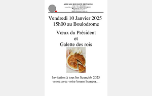 Voeux du Président 2025, suivi de la Galette des rois