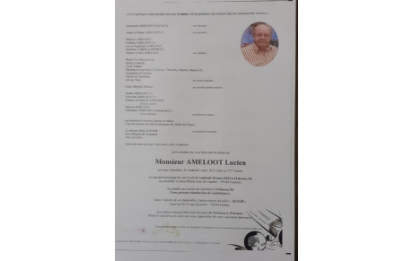 Décès de notre ami Lucien Ameloot 