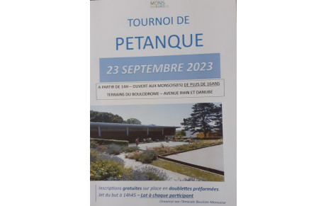 TOURNOI DE PETANQUE  Marcel Derieppe ( Tournoi de la Braderie )