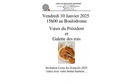 Voeux du Président 2025, suivi de la Galette des rois